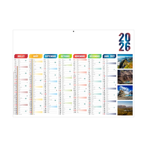 Calendrier bancaire 2026 publicitaire - ALEXANDRE