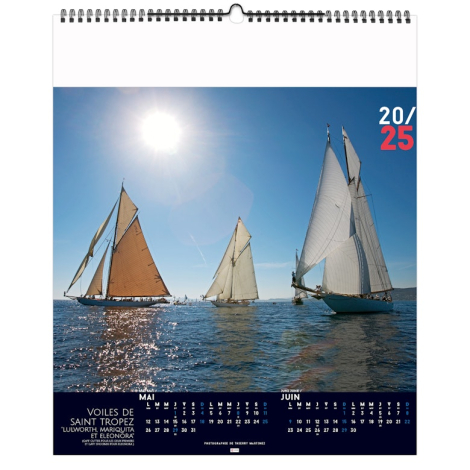 Calendrier illustré publicitaire - Voile classique