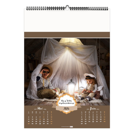 Calendrier illustré publicitaire - LES P'TITS EXPLORATEURS