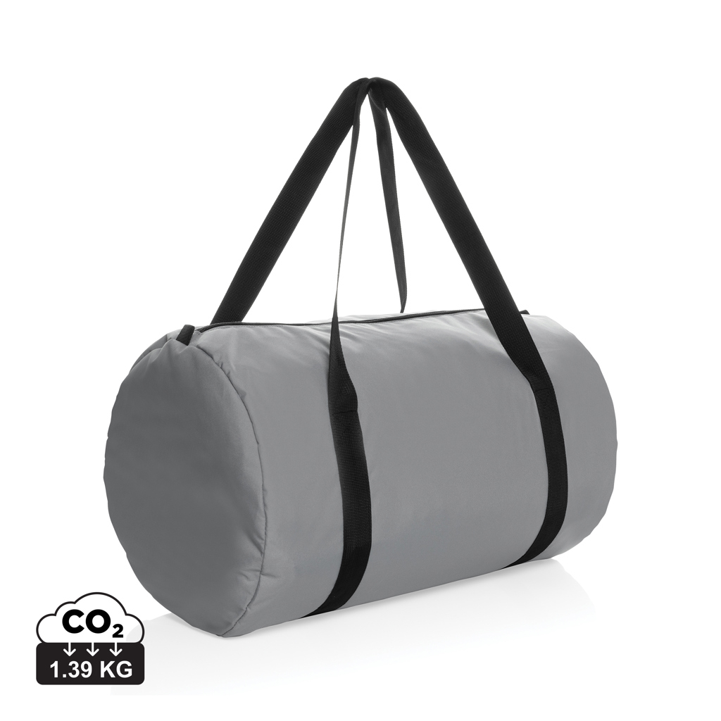 Sac de sport pliable promotionnel rPET Dillon Gris