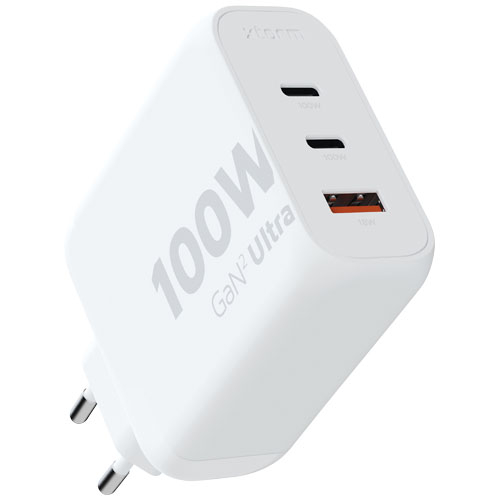 Chargeur publicitaire mural Ultra XEC100 GaN² Xtorm Blanc