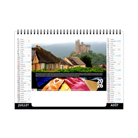 Chevalet standard personnalisable 7 feuillets - Patrimoine de France