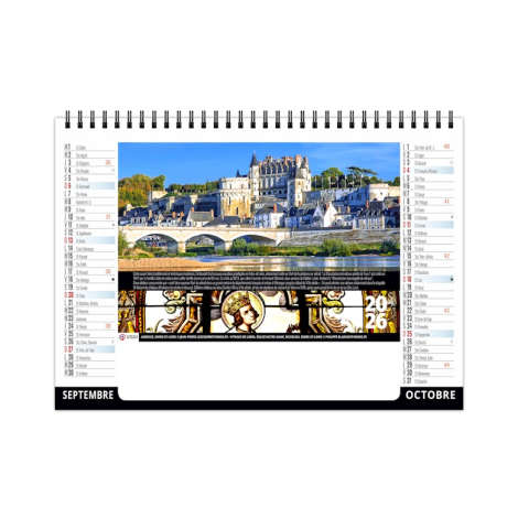 Chevalet standard personnalisable 7 feuillets - Patrimoine de France