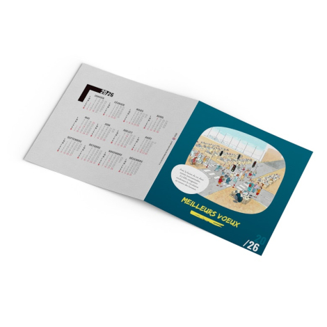Carte de vœux publicitaire - Sourire