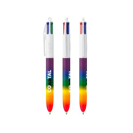 Stylo personnalisé BIC® 4 Couleurs® Rainbow Decor