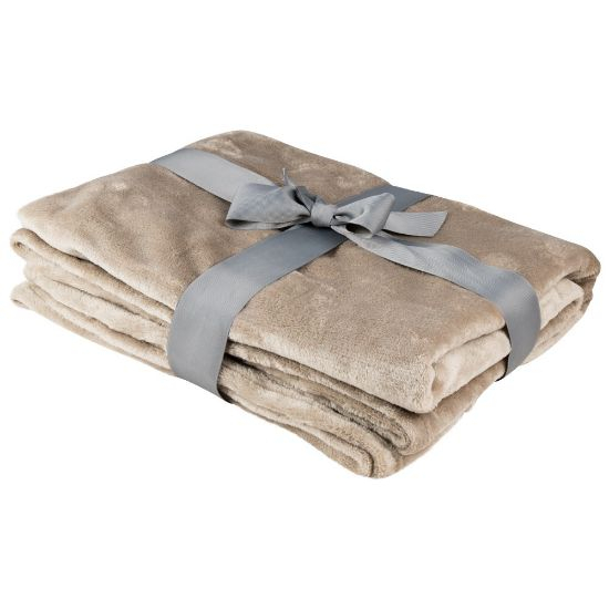 Couverture polaire publicitaire St Moritz Marron