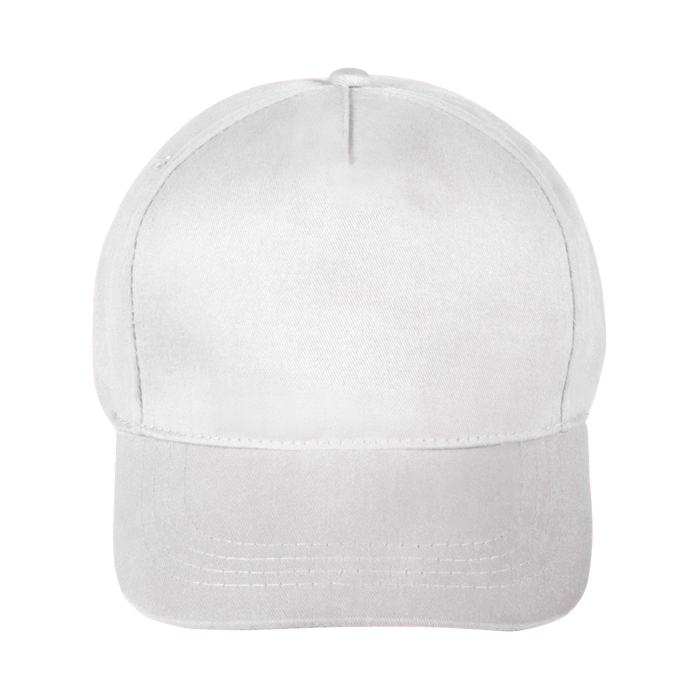 Casquette coton 5 pans à personnaliser FIRST-CLASS Blanc