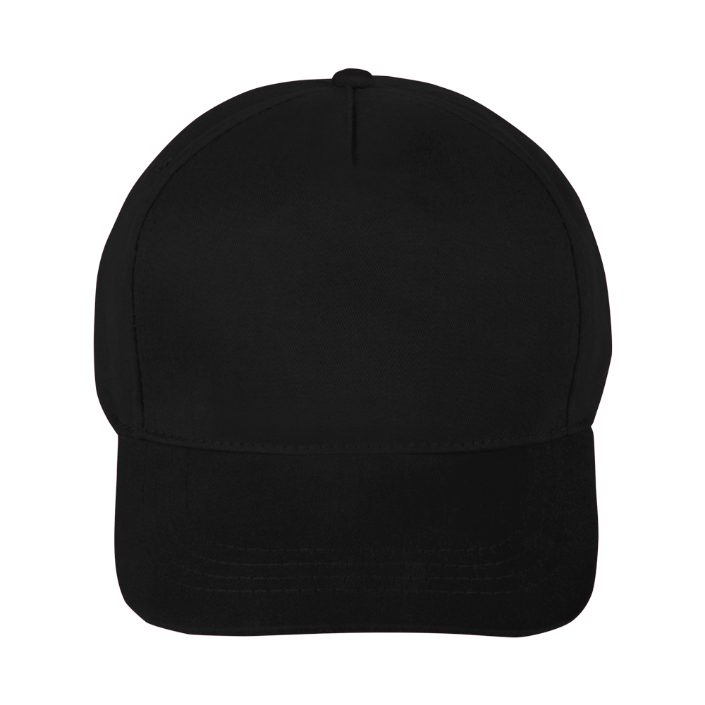 Casquette coton 5 pans à personnaliser FIRST-CLASS Noir