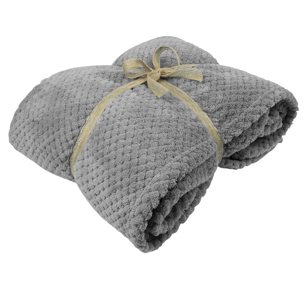 Couverture personnalisable 110x160 cm PINEAPPLE Gris