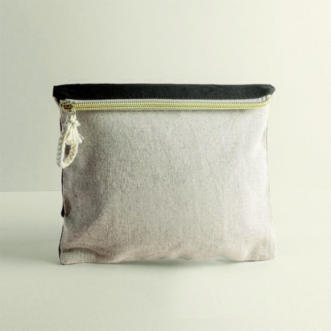 Trousse personnalisable coton et jute TAHITI