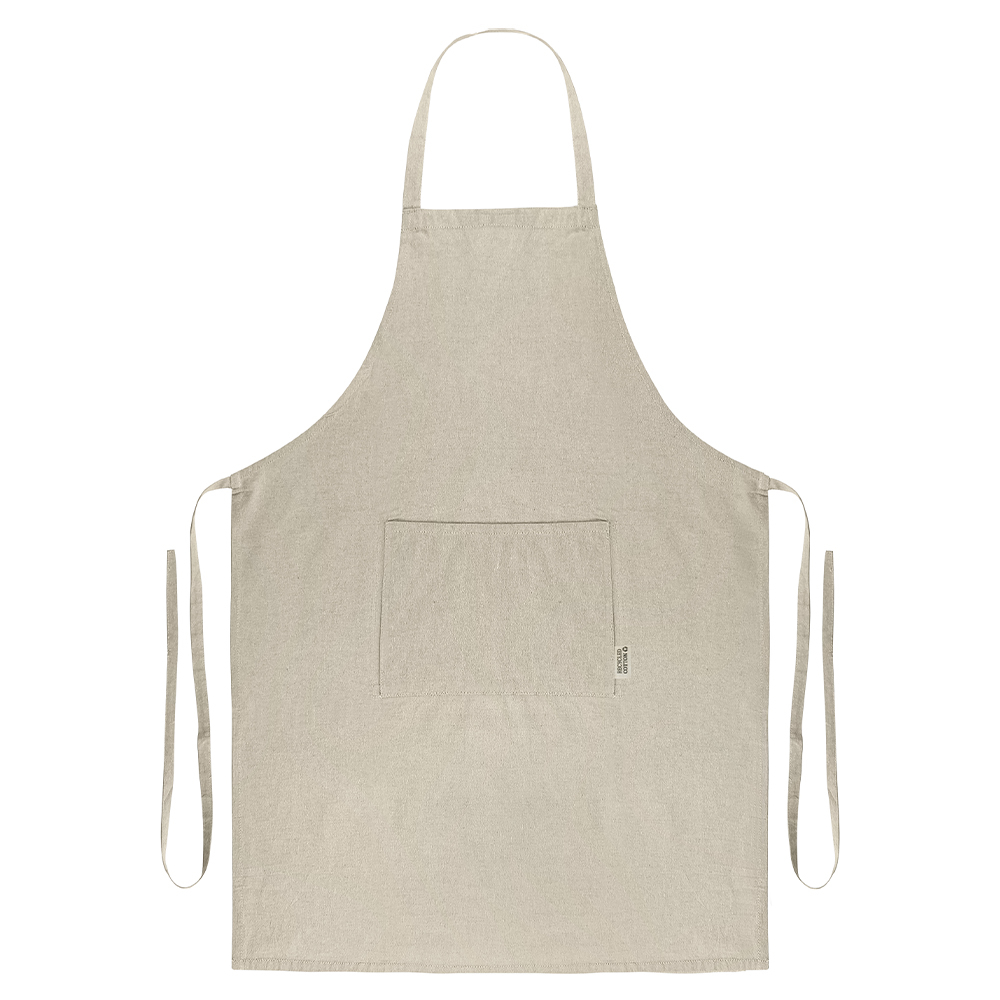 Tablier publicitaire en coton recyclé 140g WATERFALL Naturel
