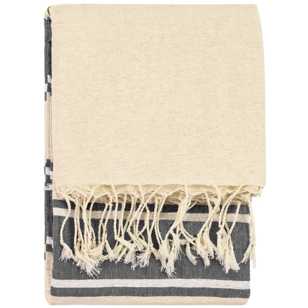 Fouta personnalisé 90x180 cm en coton bio 150g JAVA Gris