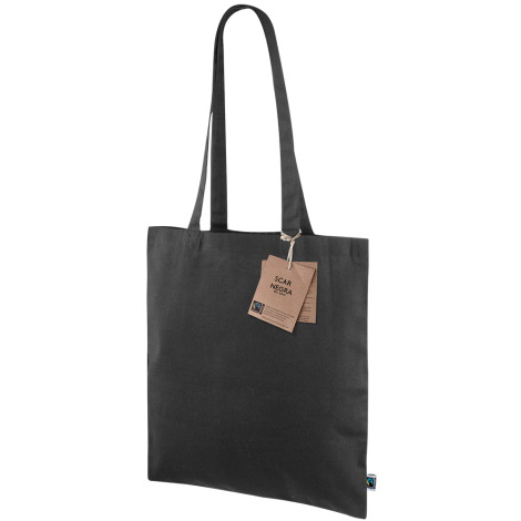 Sac en coton fairtrade 180g à personnaliser NOIR SCAR