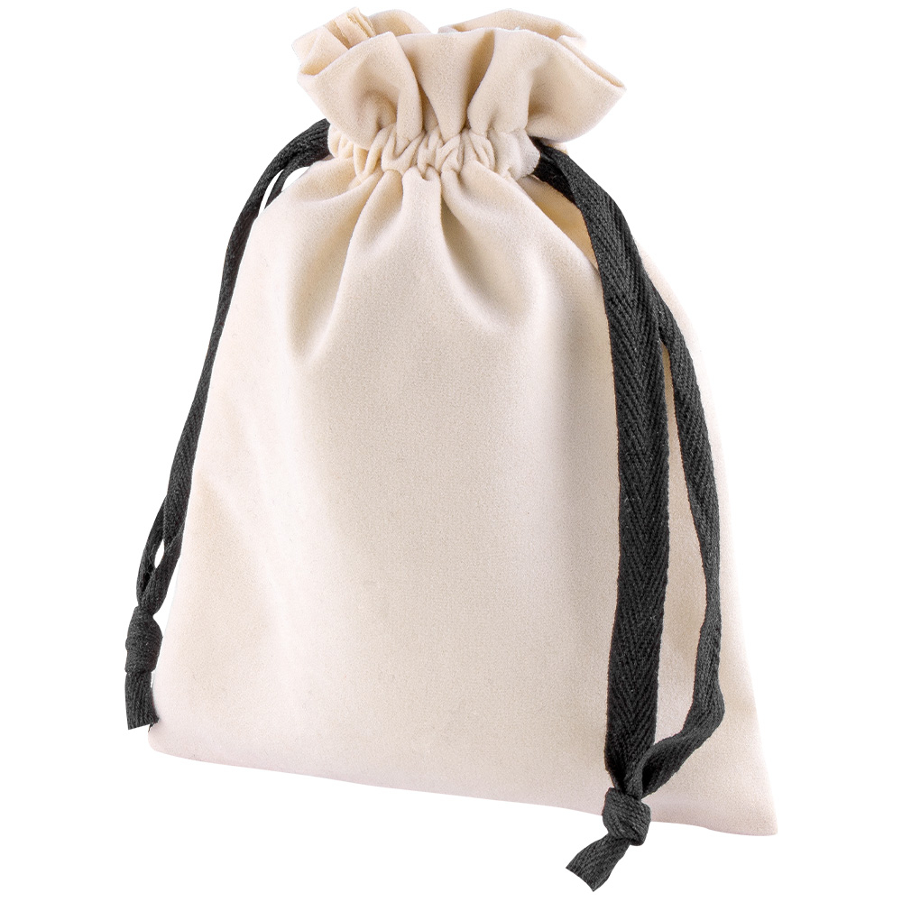 Petit sac de présentation en velours MONCH Naturel