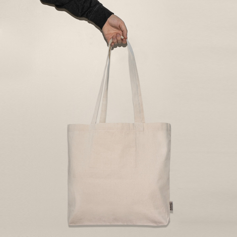 Sac shopping personnalisé coton recyclé 280g et poche LAKE