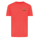 T-shirt publicitaire IQONIQ Brett rouge vu de face avec marquage poitrine gauche