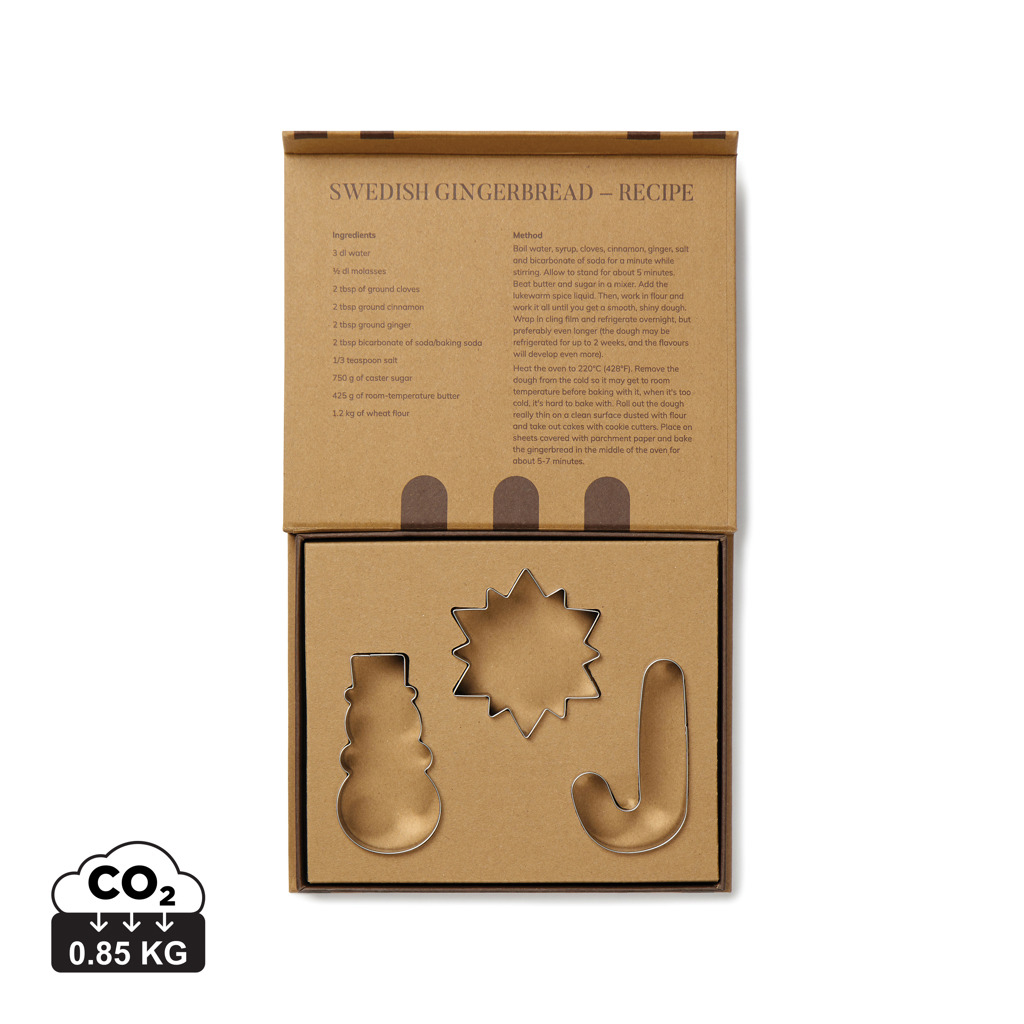 Set publicitaire de 3 emporte-pièces Classic VINGA Gris