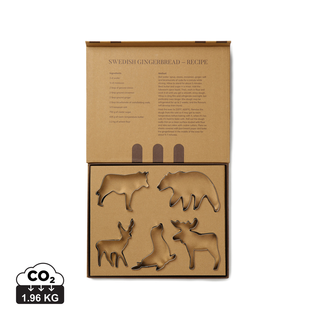 Set de 5 grands emporte-pièces personnalisé Nordic VINGA Gris