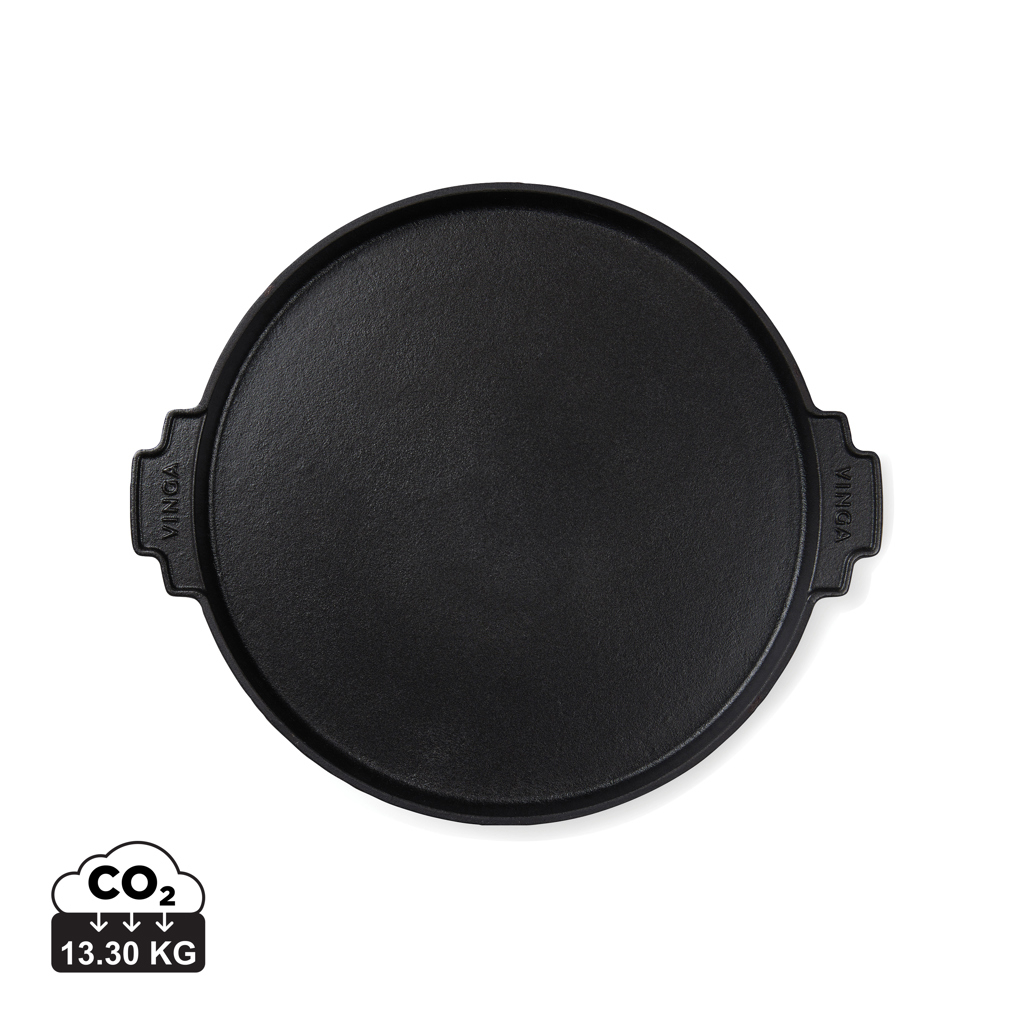 Plancha ronde personnalisable 30cm Monte Ardoise VINGA Noir