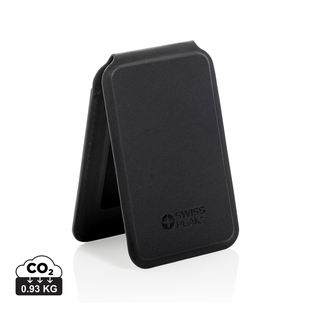 Portefeuille magnétique publicitaire PU recyclé Magstand Noir