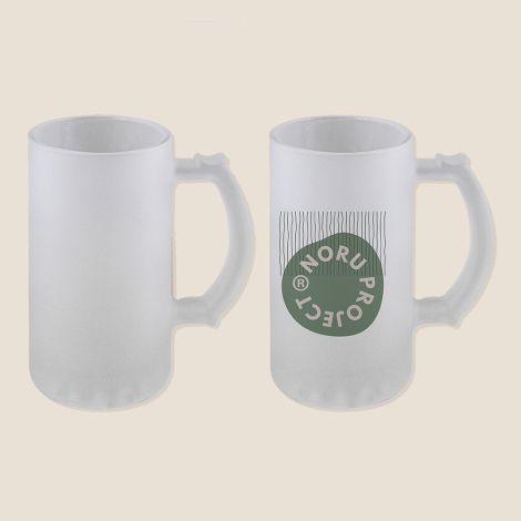 Chope personnalisée en verre givré 500 ml OLAPH