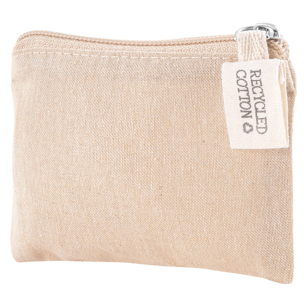 Porte-monnaie publicitaire coton recyclé 140g KALA Naturel
