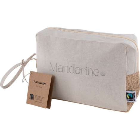 Trousse de toilette publicitaire coton et jute PALAWAN
