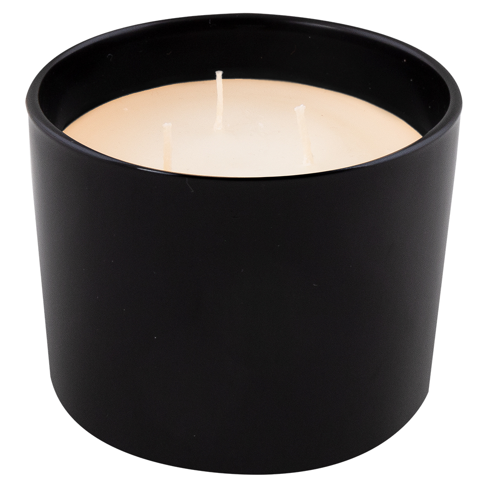 Bougie 3 mèches avec cire végétale à personnaliser BOUQUET Noir