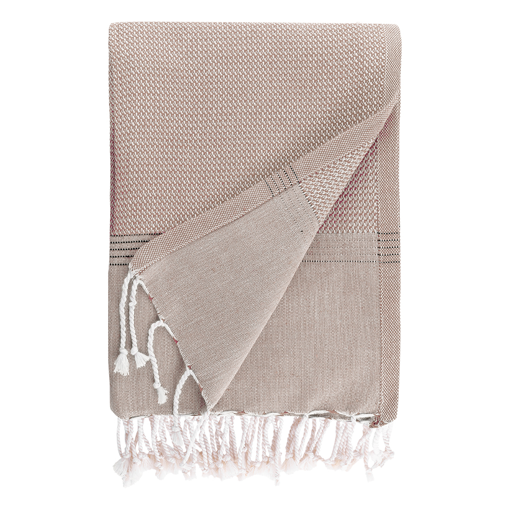 Paréo promotionnel coton bio et recyclé SAMANA Beige