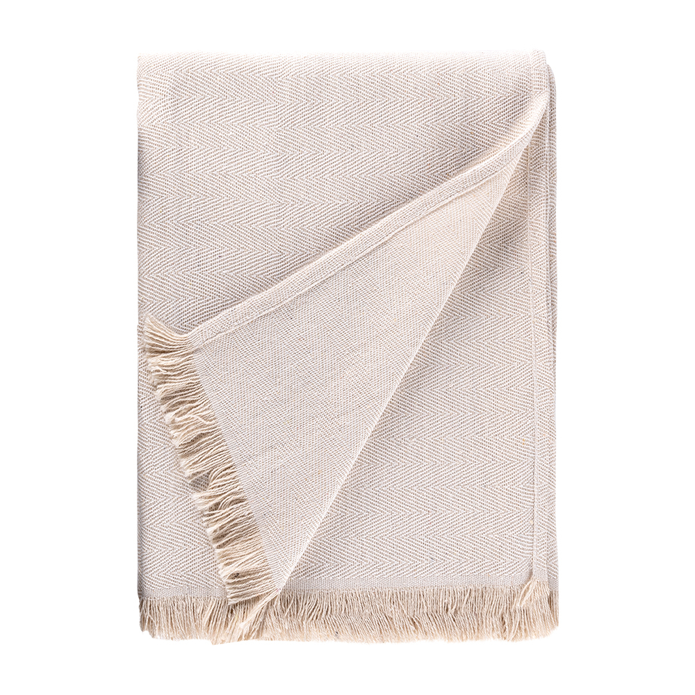 Plaid publicitaire 125 x 150 cm coton 260g YELEN Naturel