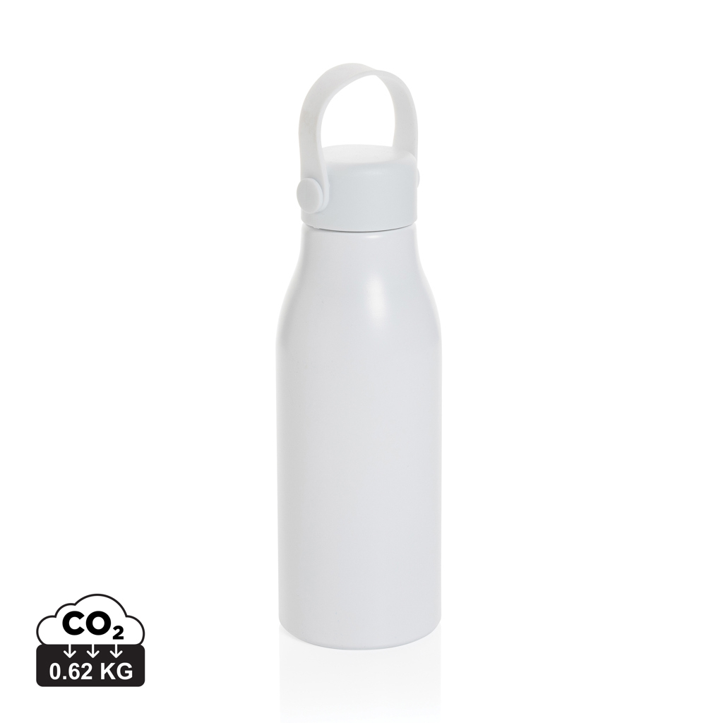 Bouteille personnalisée 680ml alu recyclé Pluto Blanc