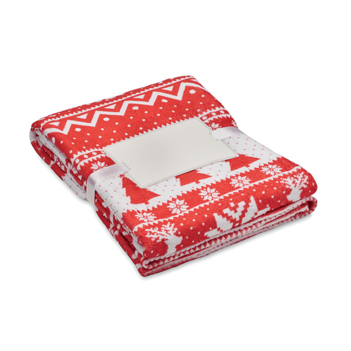 Couverture polaire rPET 190g à personnaliser Tosti Rouge