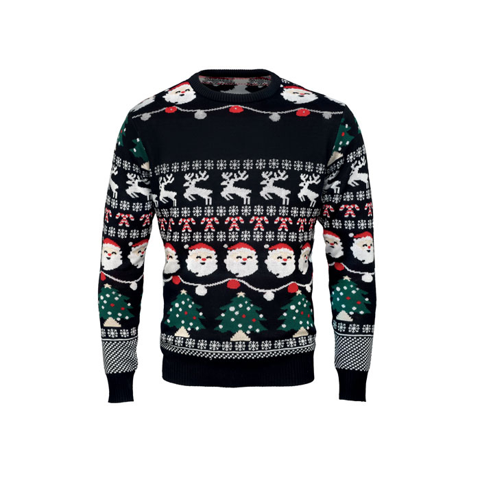Pull de Noël promotionnel LED S/M Shamis Noir