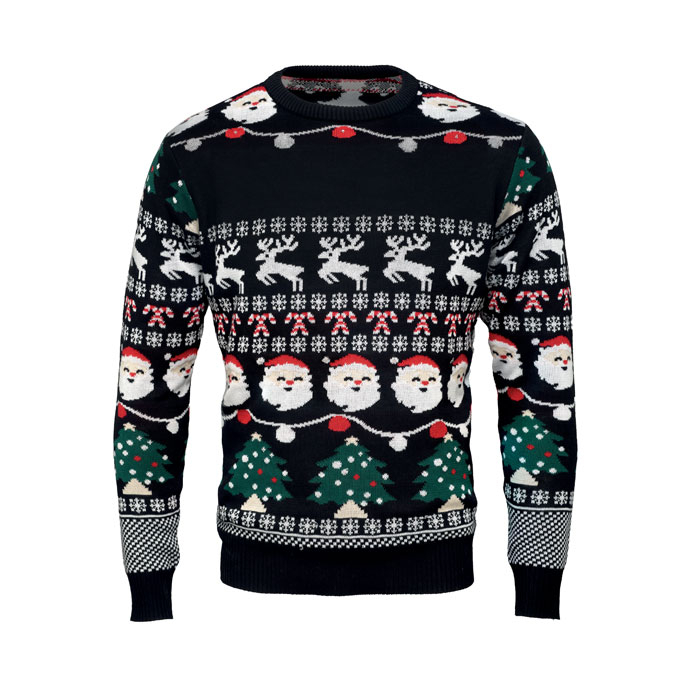 Pull LED de Noël L/XL à personnaliser Shamis Large Noir