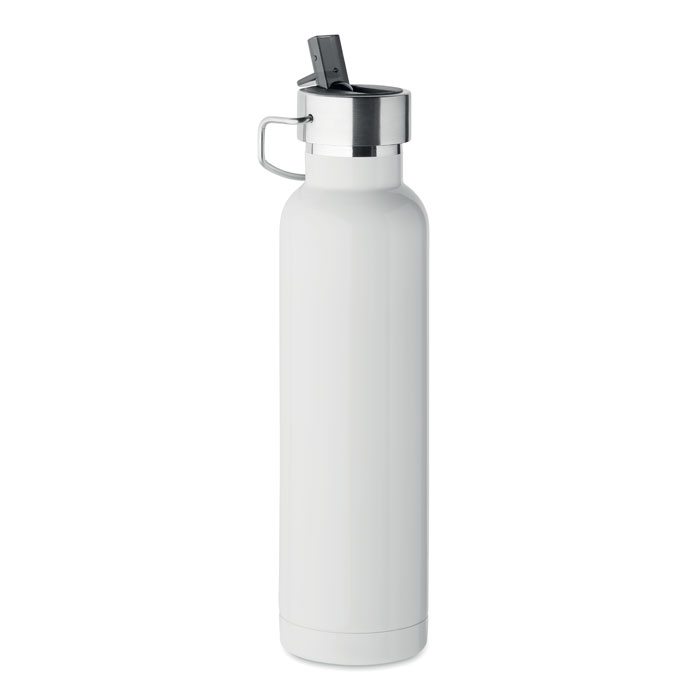 Bouteille publicitaire inox recyclé 660 ml Riflow Blanc