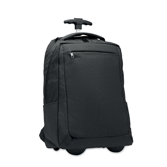 Sac à dos à roulettes RPET personnalisé Dalvik Noir