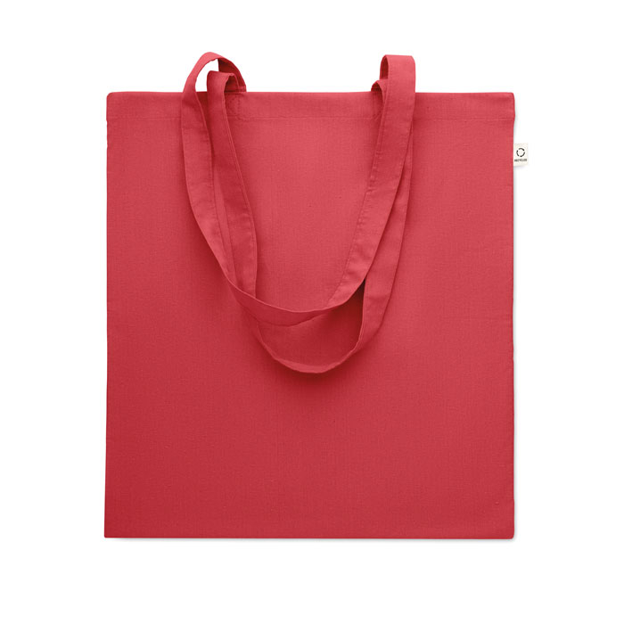 Tote bag en coton recyclé 140g à personnaliser Viveka Colour Rouge