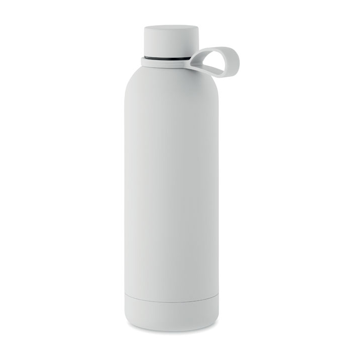 Bouteille publicitaire 500ml inox recyclé Emerald Blanc
