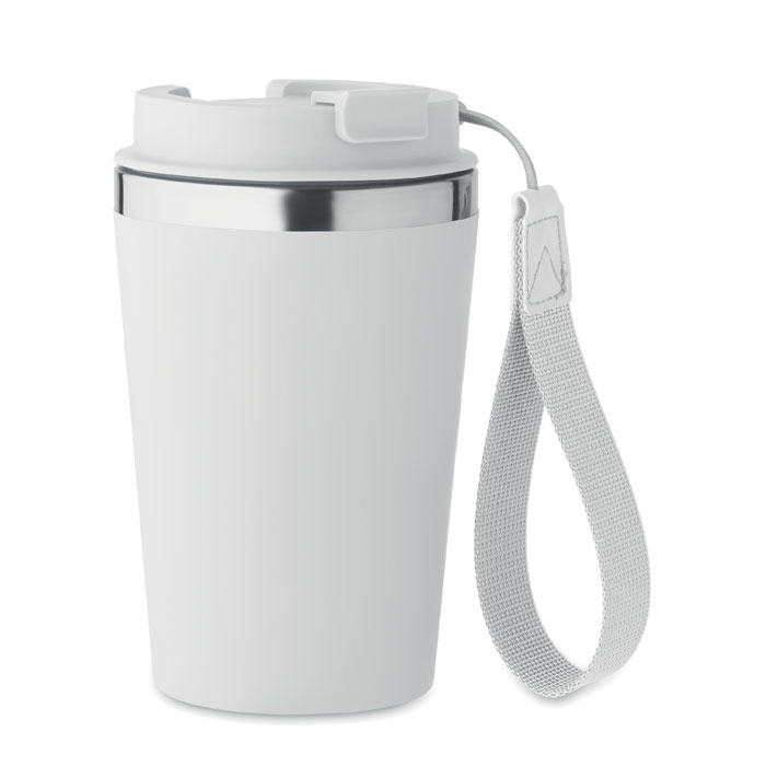 Gobelet personnalisé 350ml inox recyclé Topaz Blanc