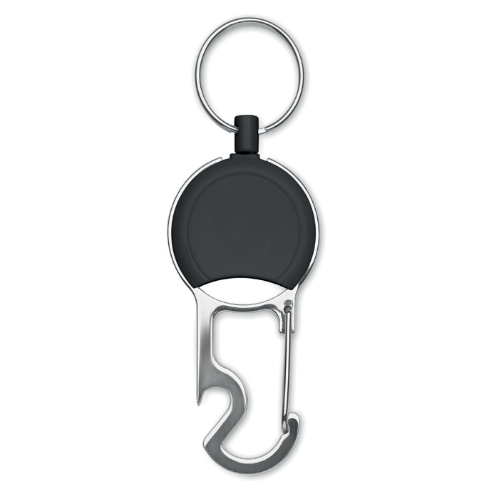 Porte-badge publicitaire rétractable Pulric Noir