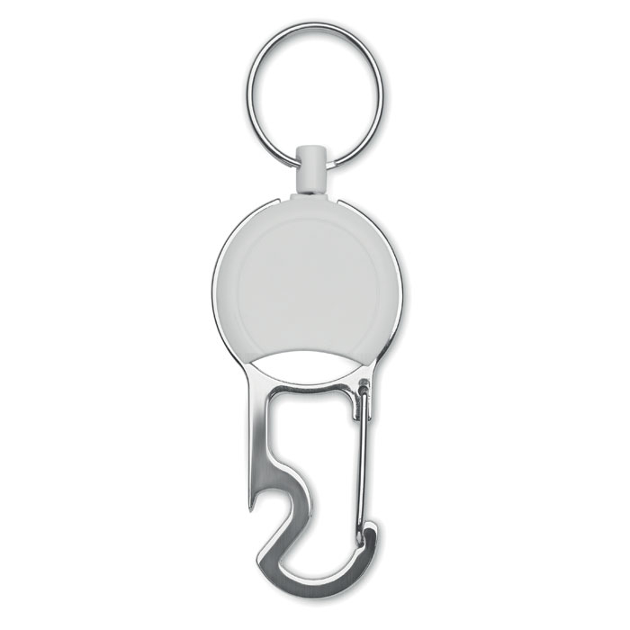 Porte-badge publicitaire rétractable Pulric Blanc