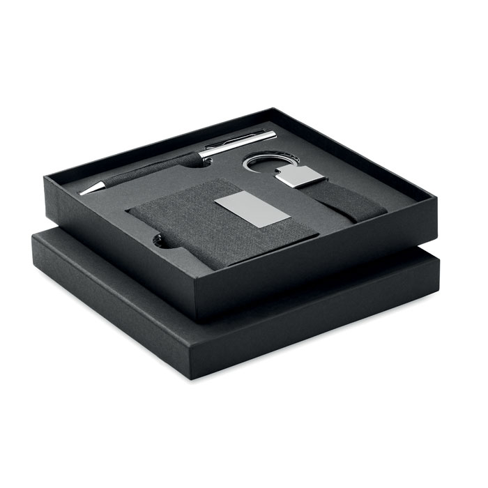 Coffret cadeau publicitaire 3 pièces Scribi 3 Noir