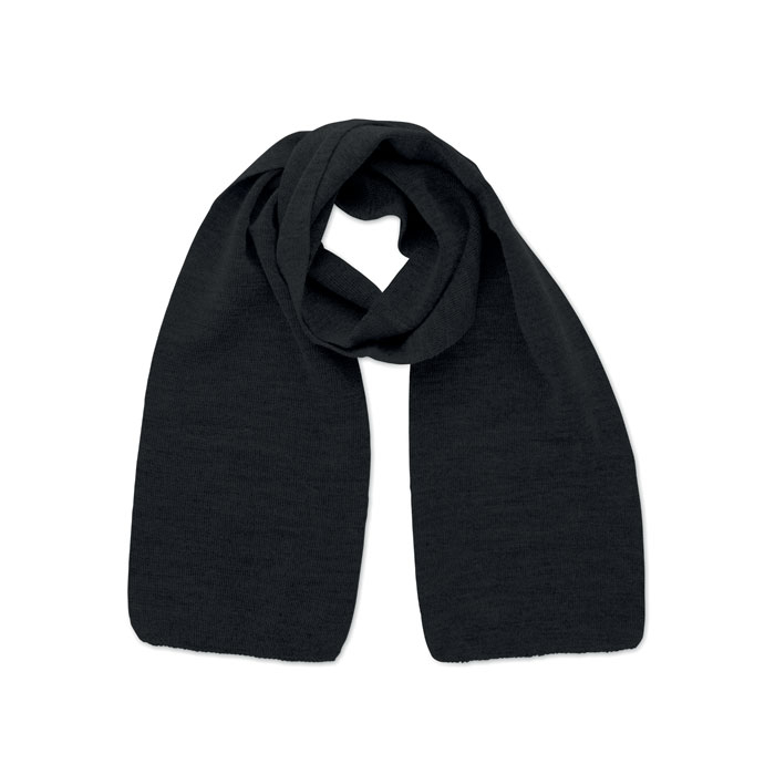 Echarpe publicitaire en polyester rPET Rafy Noir