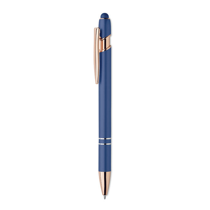 Stylo bille promotionnel alu recyclé Scribble Bleu