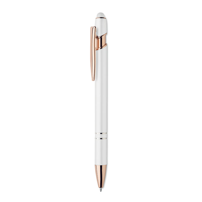 Stylo bille promotionnel alu recyclé Scribble Blanc