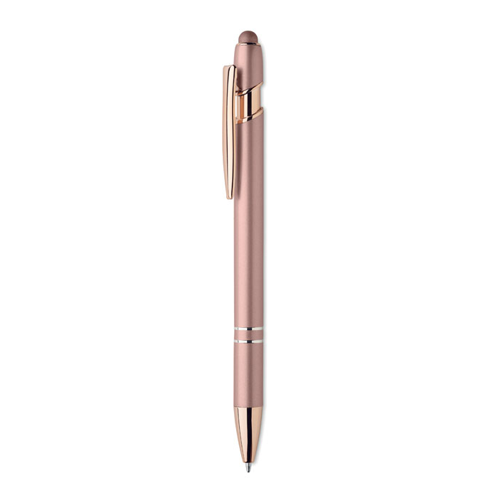 Stylo bille promotionnel alu recyclé Scribble Beige/Rouge