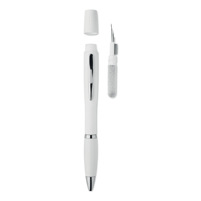 Stylo avec kit nettoyage TWS à personnaliser Kleen Set Blanc