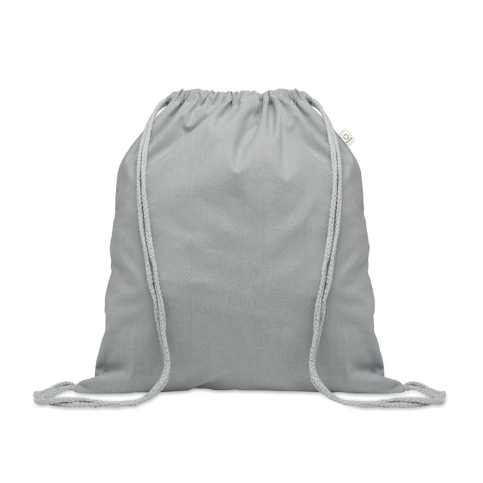 Gym bag publicitaire coton recyclé de 140g Cabetri Colour Gris