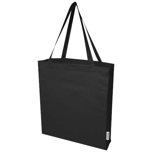 Tote bag recyclé avec soufflet 140 gr - Madras Noir