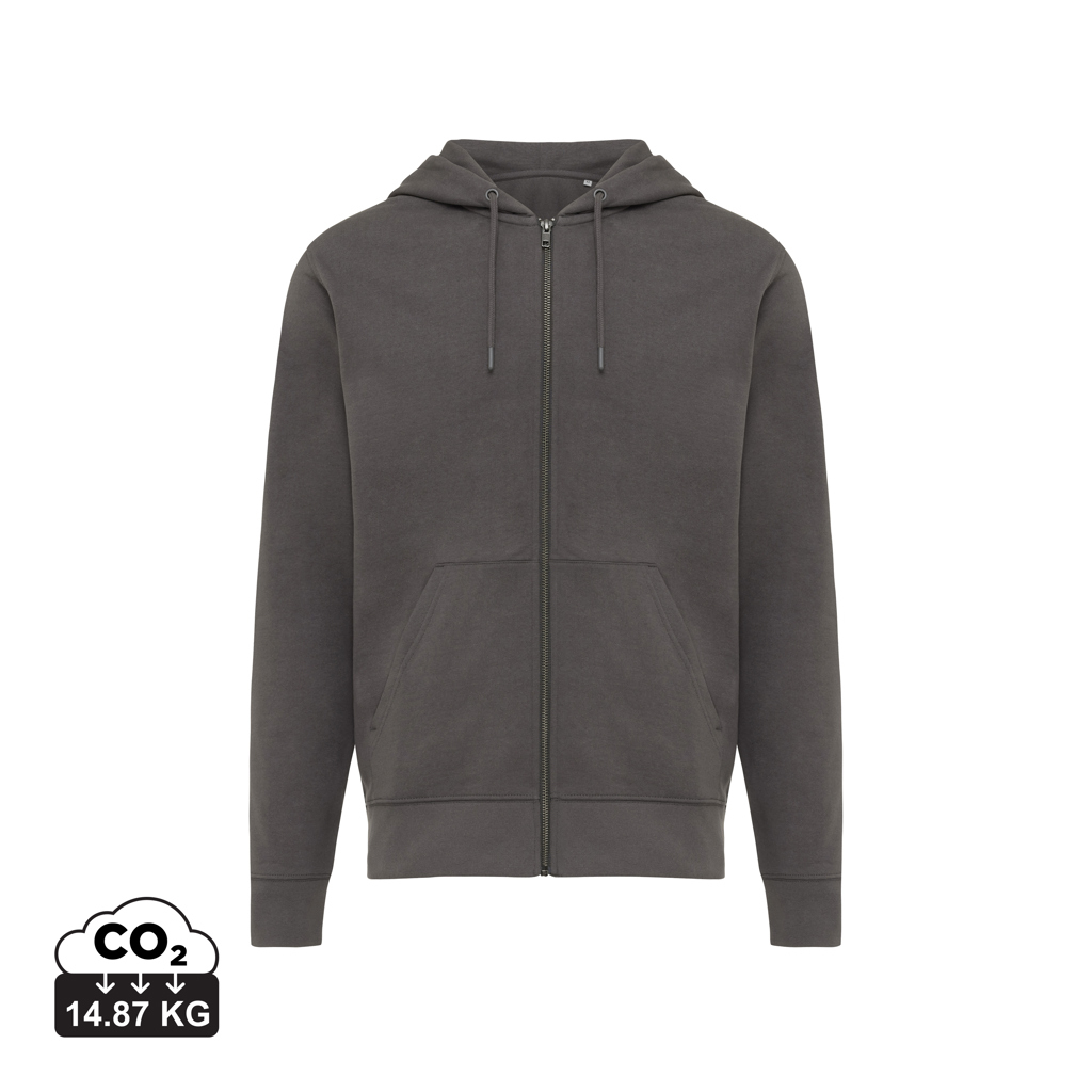 Sweat publicitaire à capuche unisexe coton recyclé Iqoniq Abisko anthracite